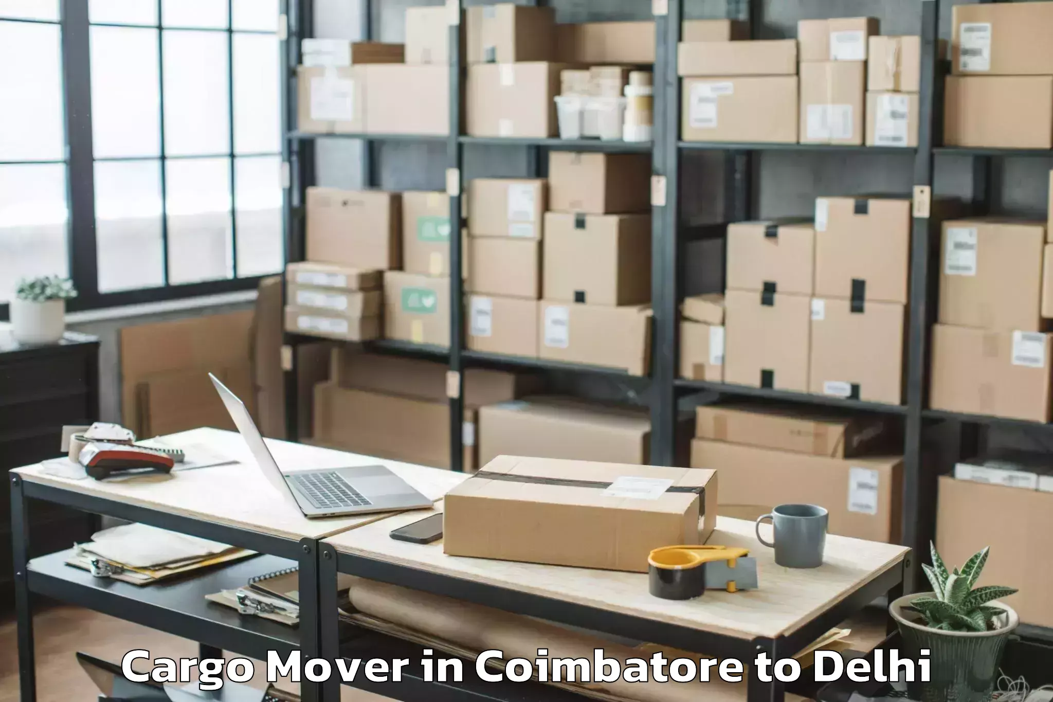 Hassle-Free Coimbatore to Delhi Technological University Cargo Mover